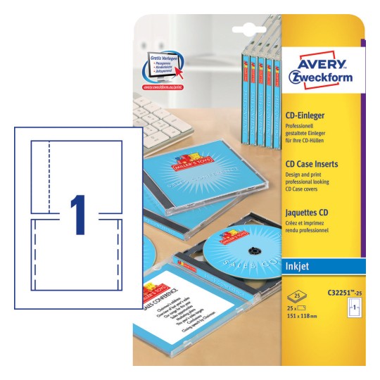 Etichette Avery J8676-25 Per Stampante - Adesivi Per CD, Personalizzabili E Facili Da Usare - Foto 7