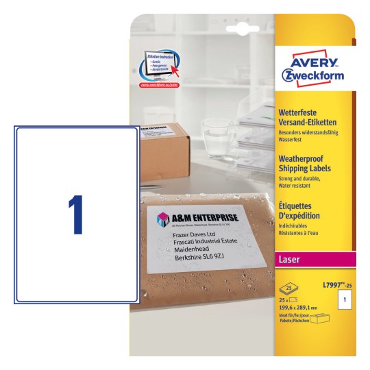 Shipping labels | L7567-25 | Avery