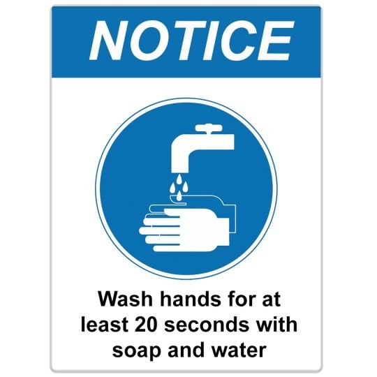 Wash hands for 20 seconds