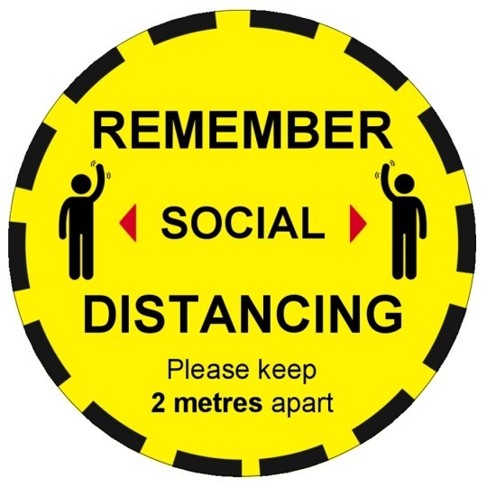 Social Distancing Stickers and Signs Avery