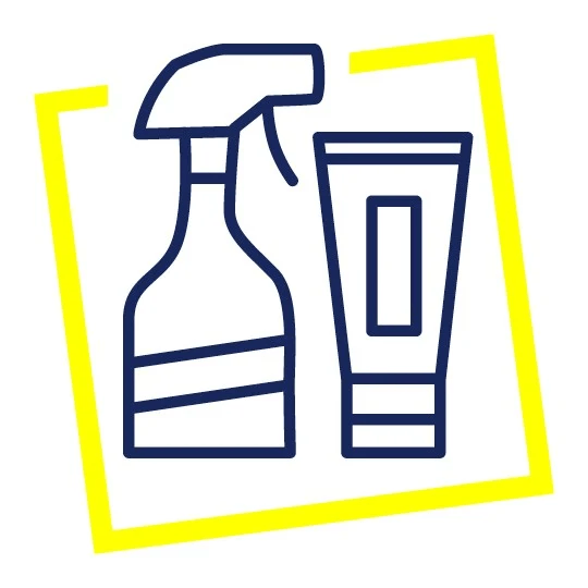 Cosmetics and cleaning products