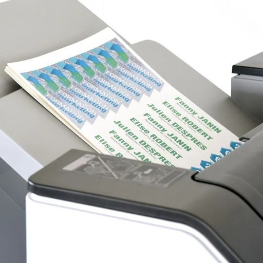 Printer with printed ribbons