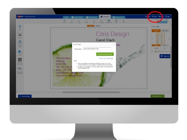 1. How to save your design