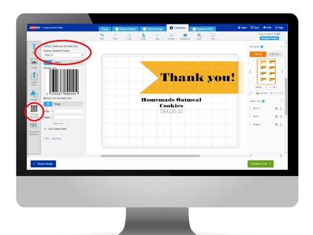 5. Select your Barcode Type
