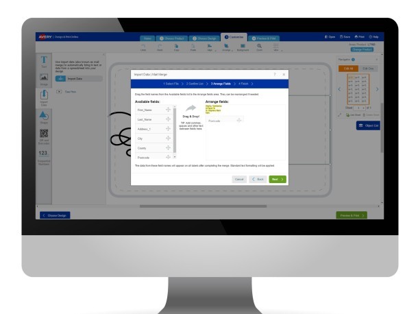 6. Arrange your data fields