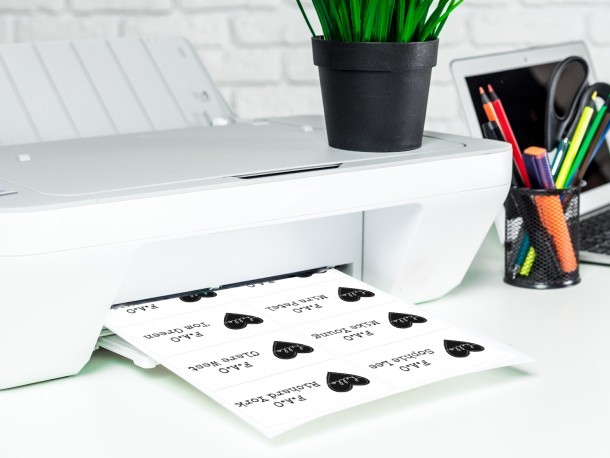 6. Don't re-print on the same sheet of labels