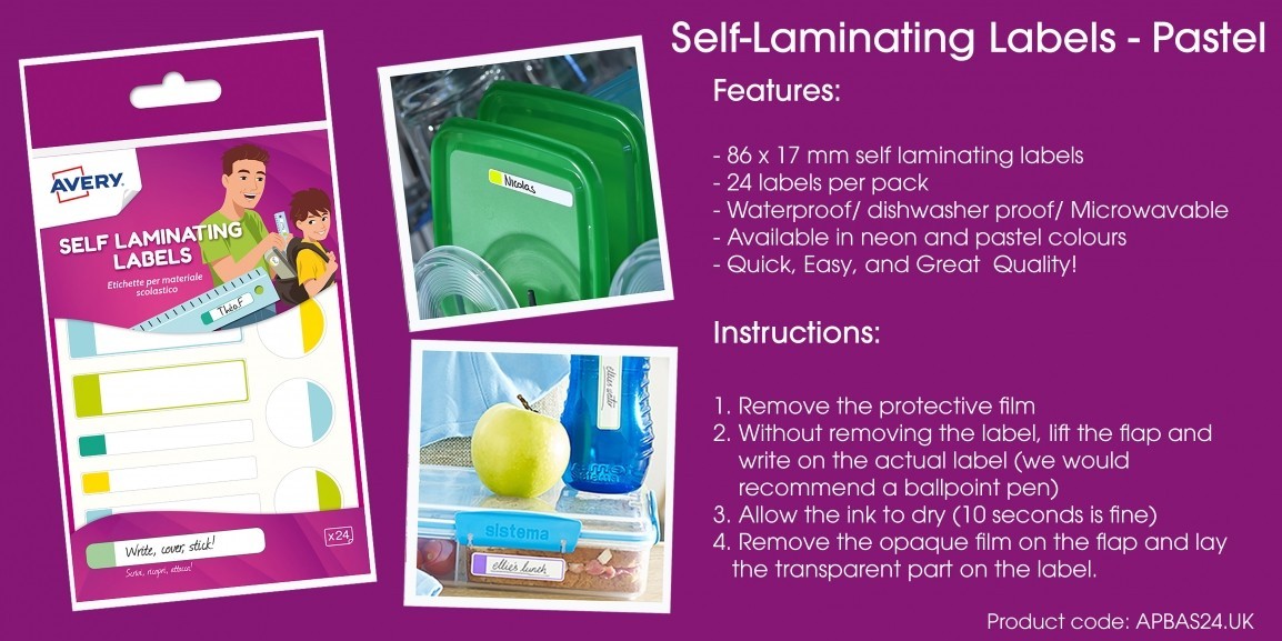 Self laminating labels Pastal