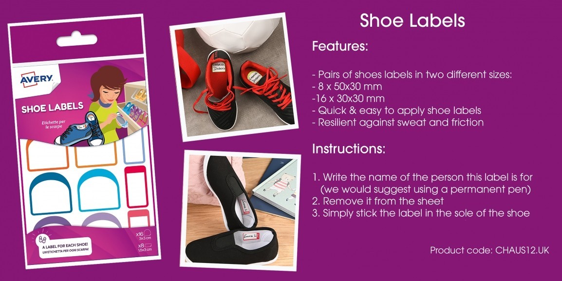 Shoe labels wide image