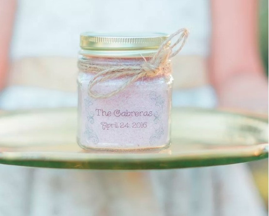 Bath salt favors