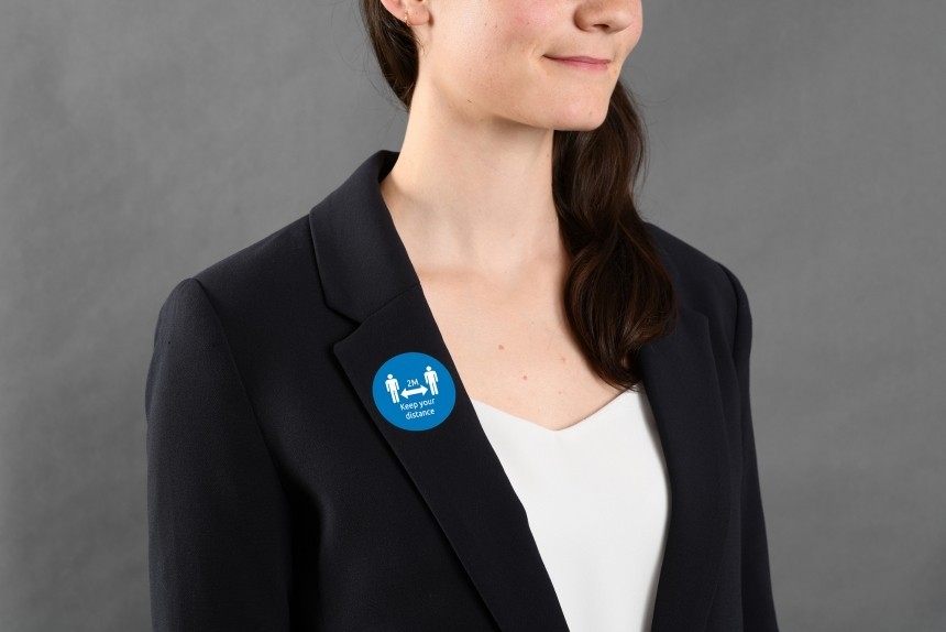 Social Distancing Name Badges