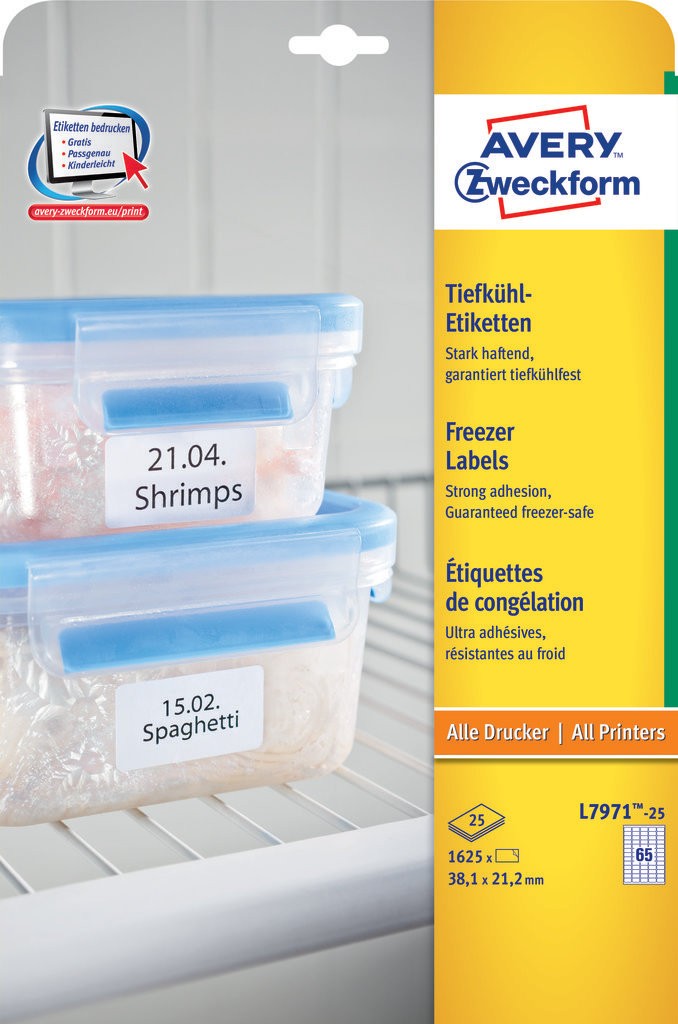 Freezer labels L797125 Avery