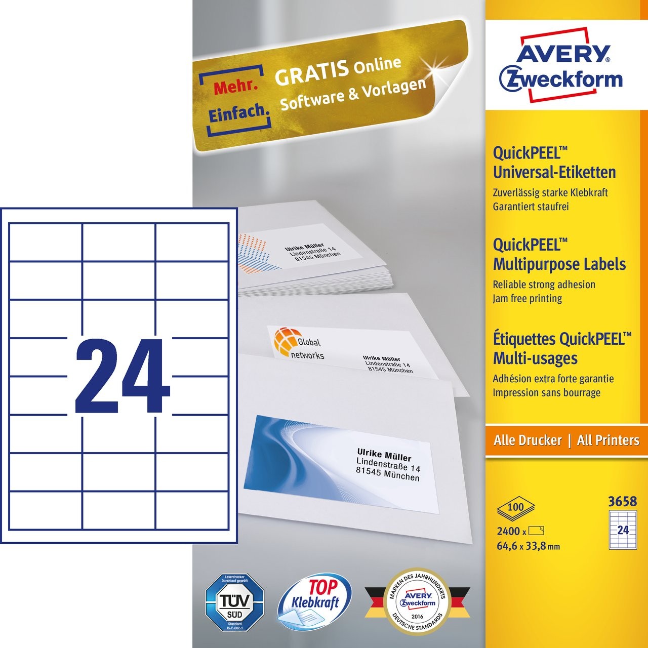 Multipurpose Generaluse Labels 3658 Avery