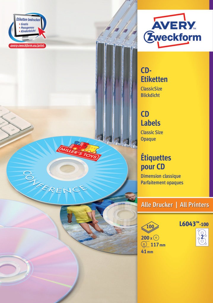 CD Labels ClassicSize | L6043-100 | Avery