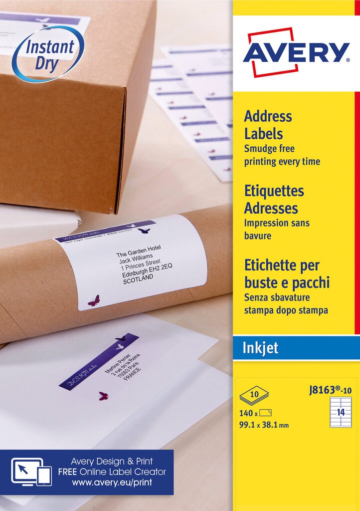 Avery address labels j8160