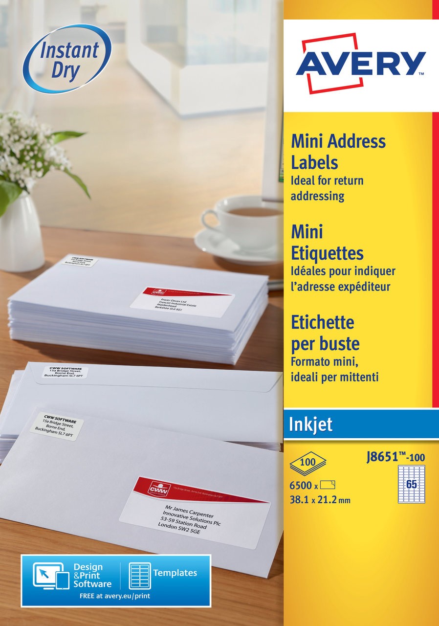 Mini Address Labels | J8651-100 | Avery