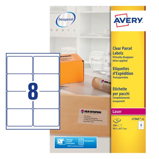 Clear Parcel Labels | L7565-25 | Avery
