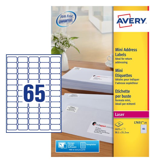 Mini Address Labels | L7651-25 | Avery