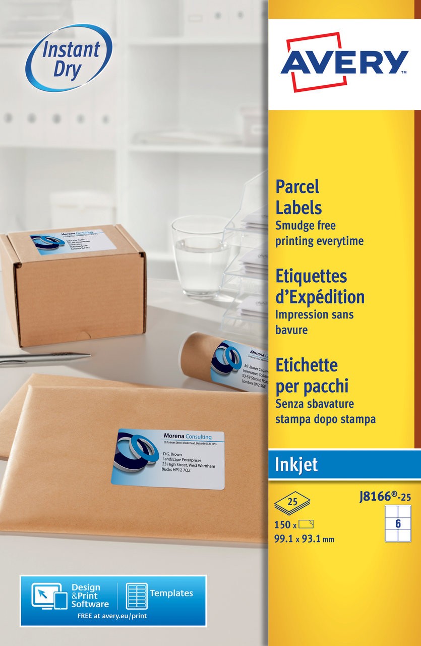 Parcel Labels | J8166-25 | Avery