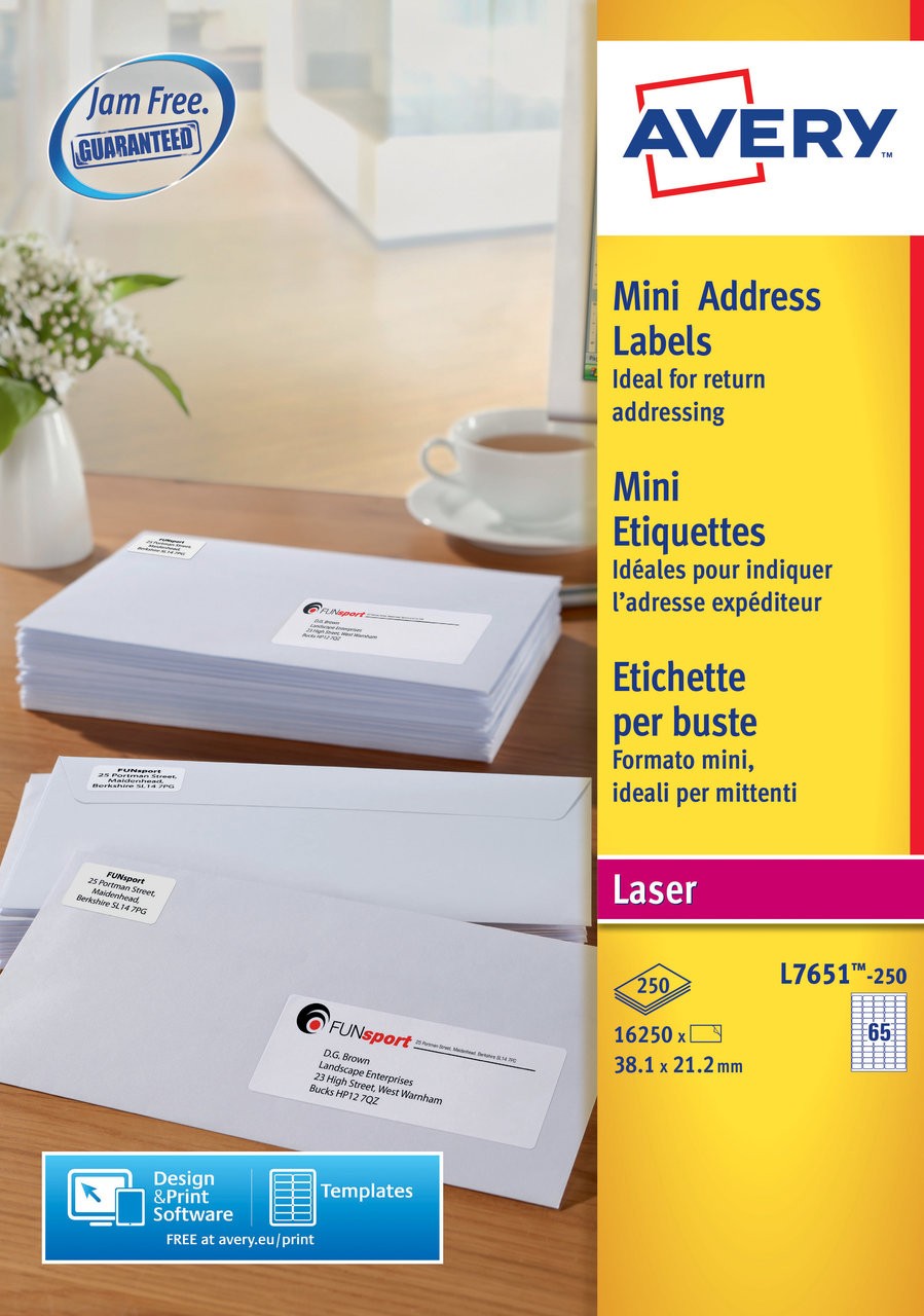 Mini Address Labels | L7651-250 | Avery