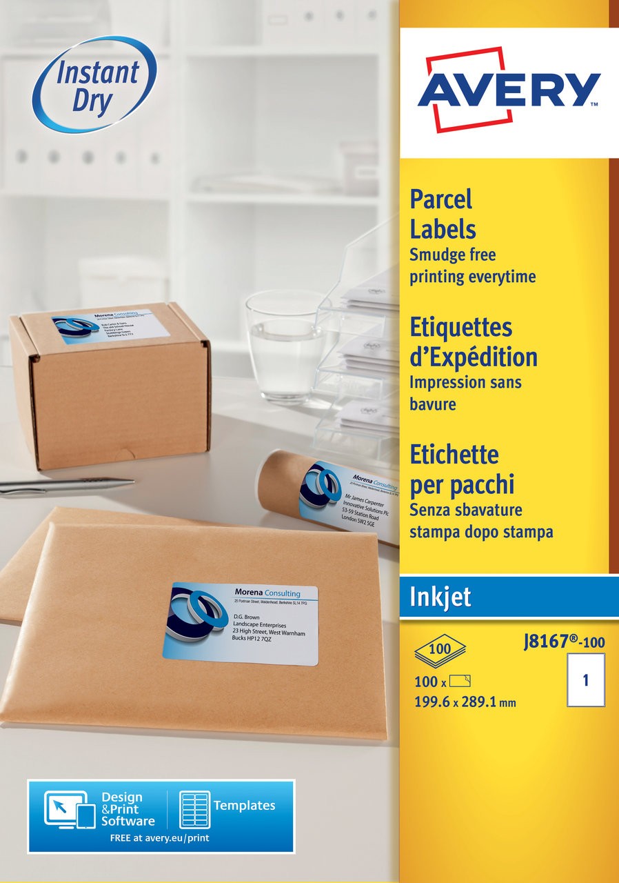 Parcel Labels | J8167-100 | Avery