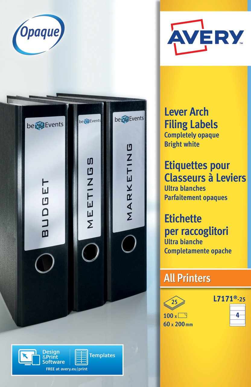 Filing Labels | L7171-25 | Avery