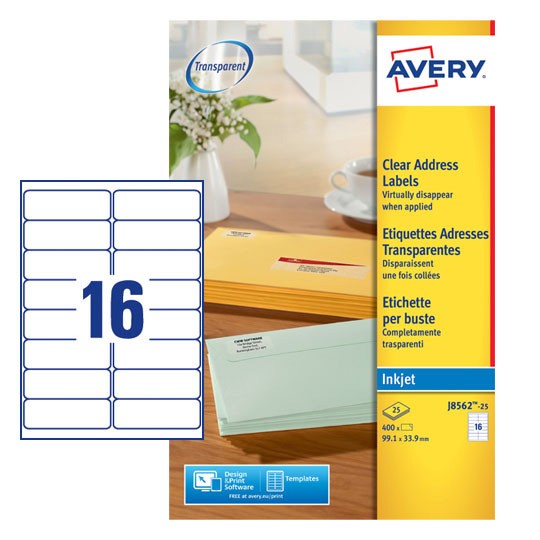 Clear Address Labels | J8562-25 | Avery