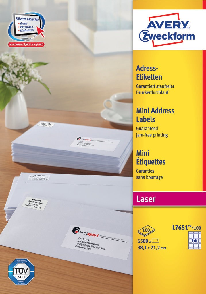 Quickpeel laser labels template