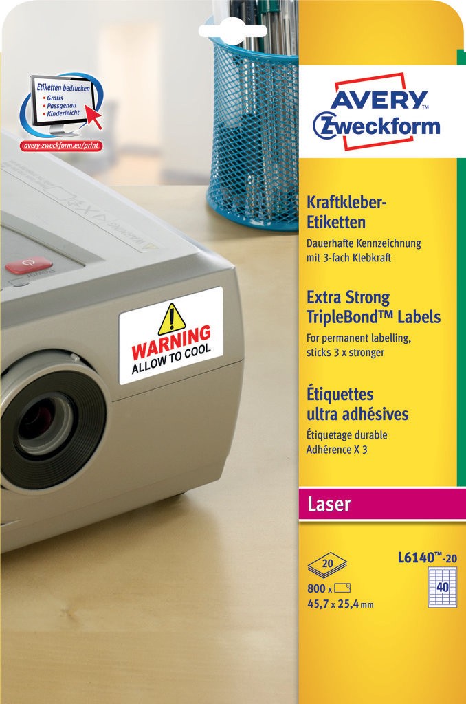 TripleBond™ Labels | L6140-20 | Avery