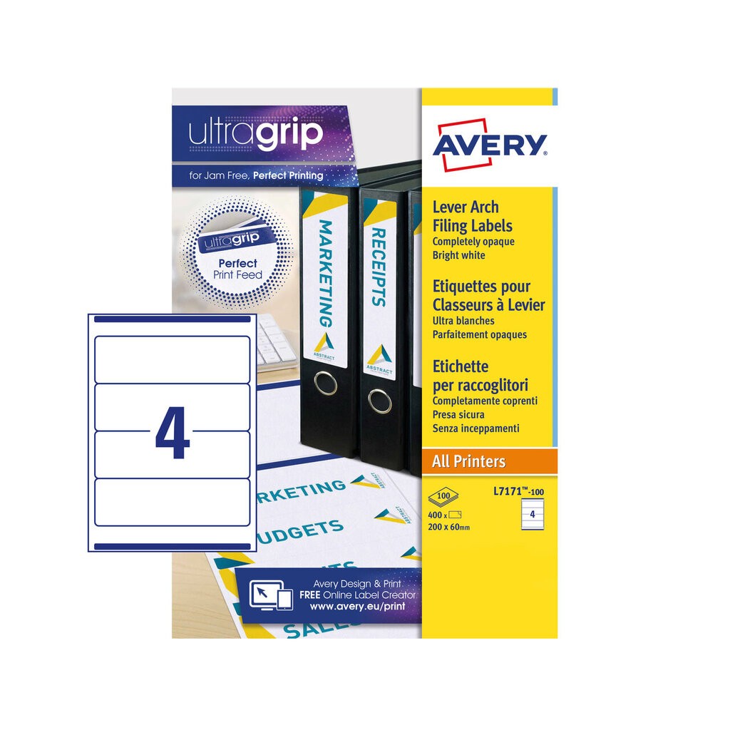 Avery arched labels inkjet