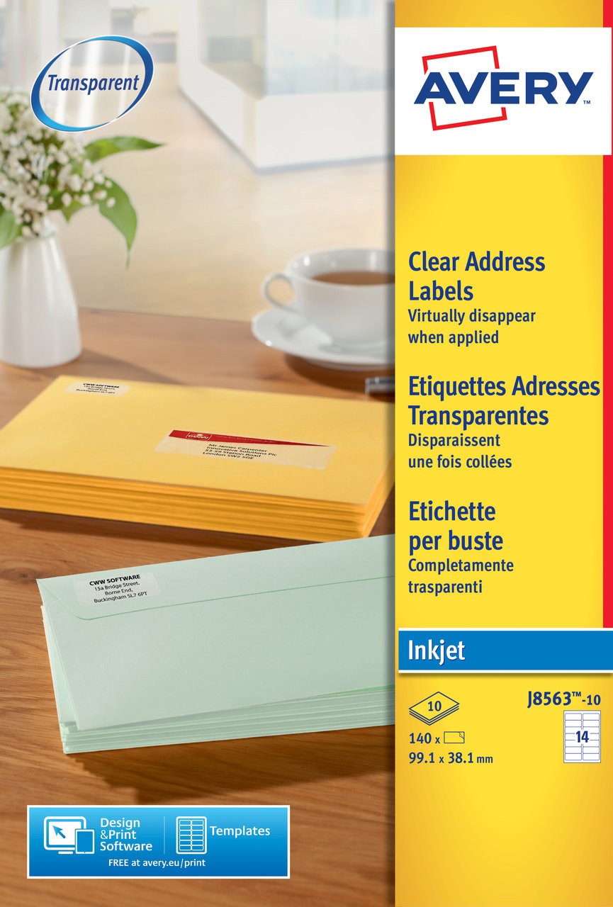 Clear Address Labels | J8563-10 | Avery