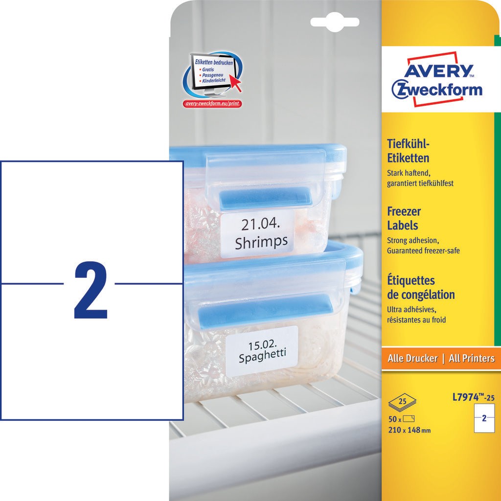 Freezer labels | L7974-25 | Avery
