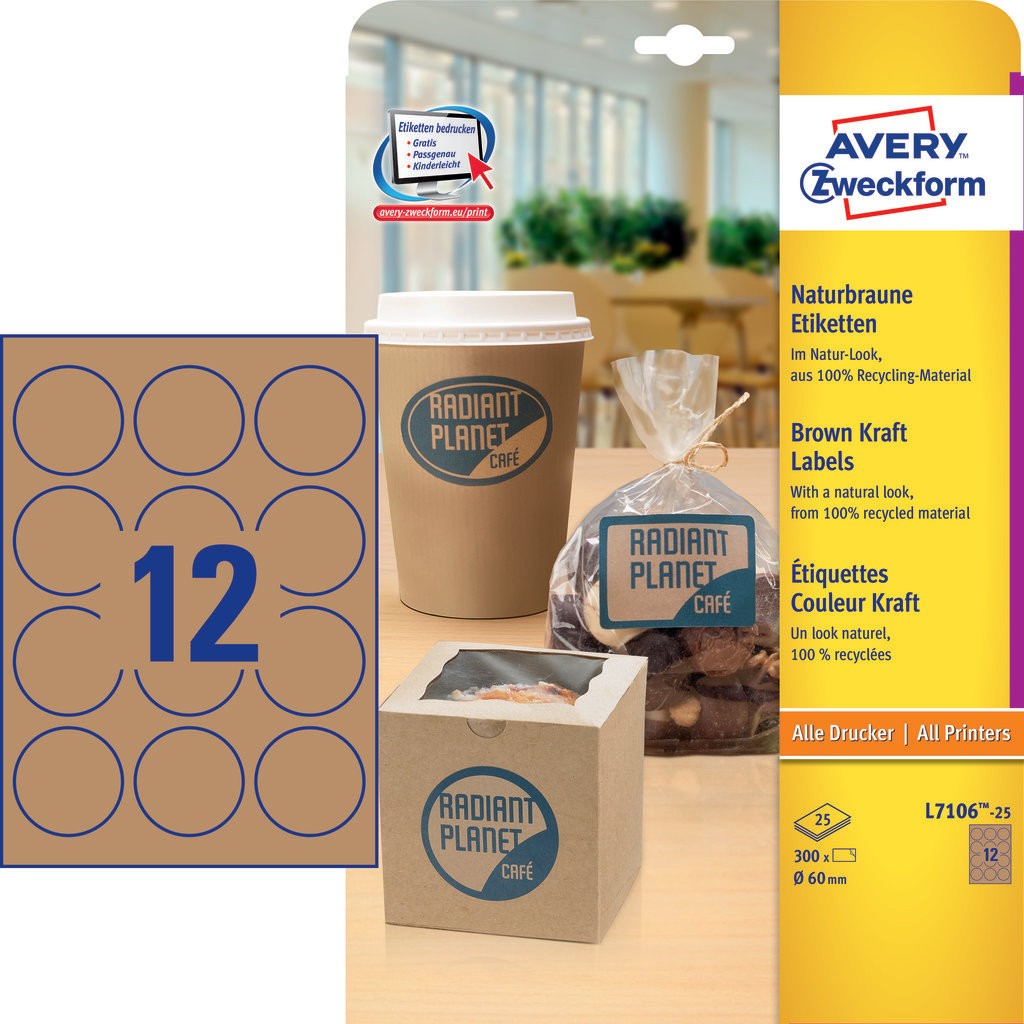 Brown Kraft Labels L710625 Avery