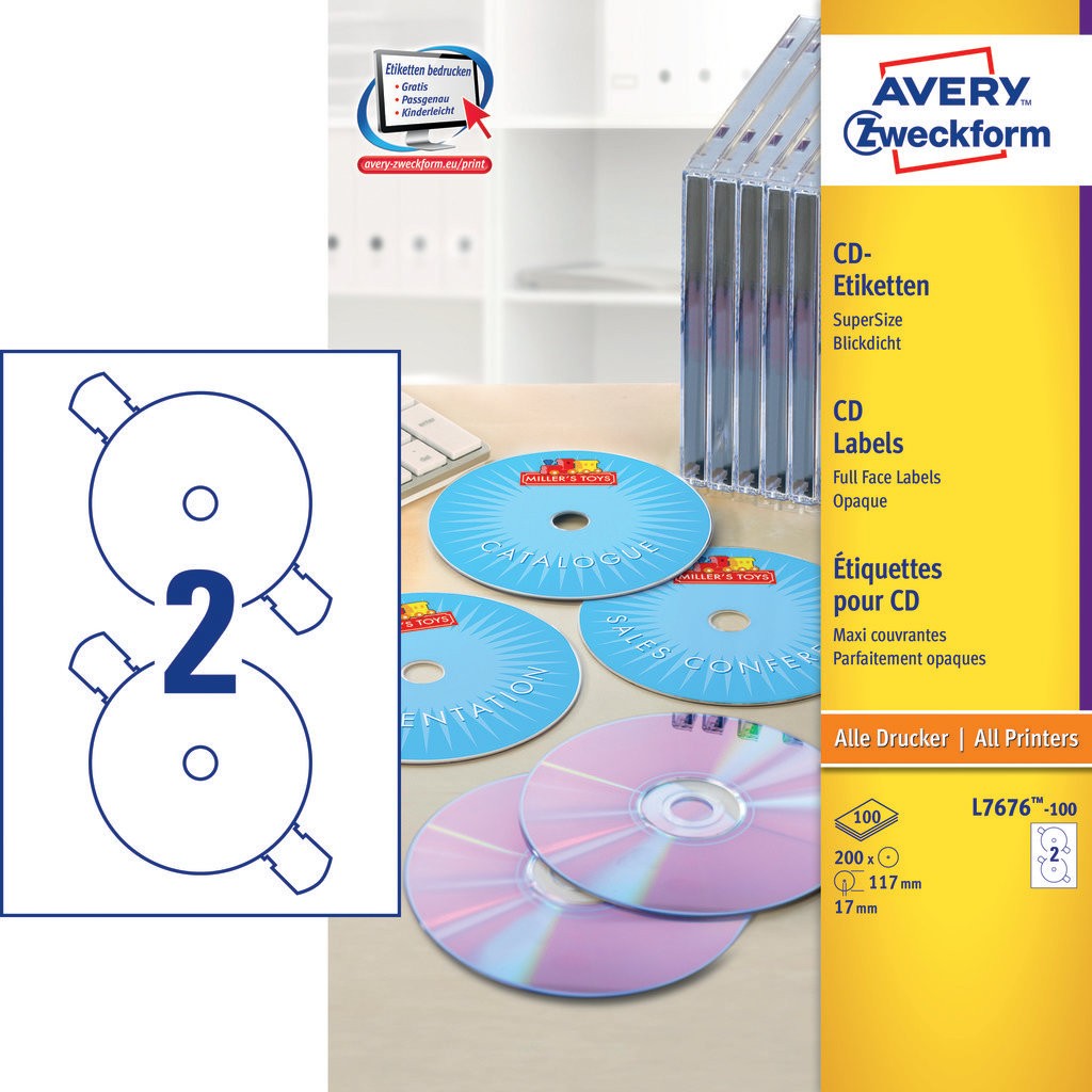 Avery l7676 cd label template