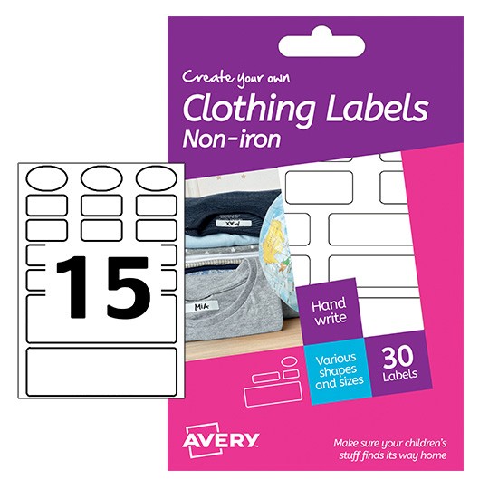 Non Ironing Clothing Labels Hni01 Avery