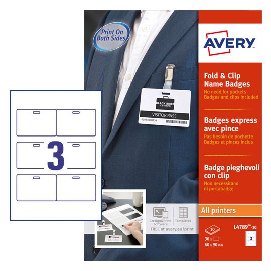 fold clip name badges
