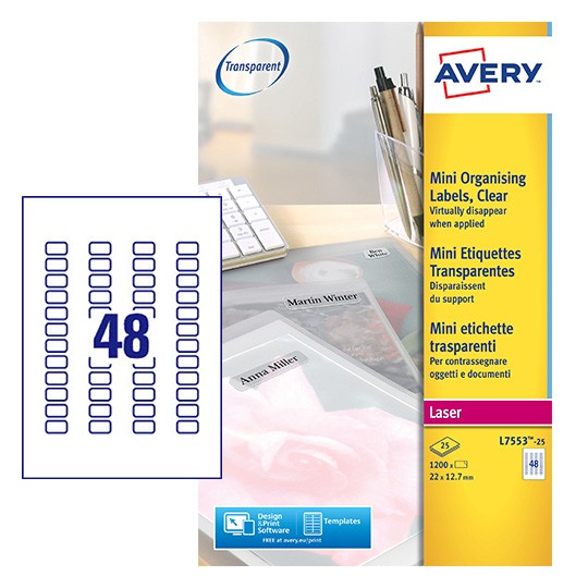 Mini Multipurpose Labels | L7553-25 | Avery