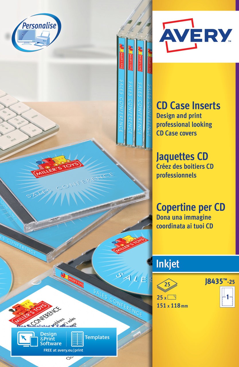 cd case inserts j8435 25 avery