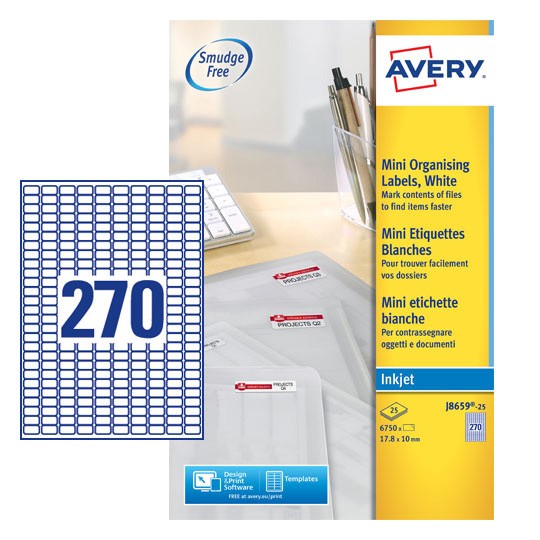 Mini Multipurpose Labels | J8659-25 | Avery