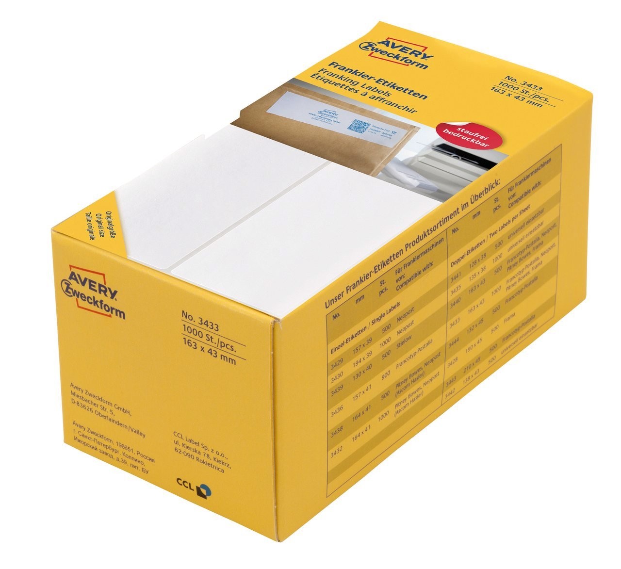 Franking Labels | 3433 | Avery