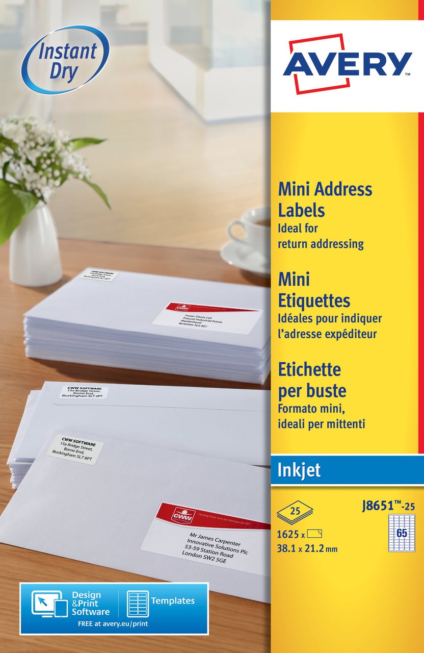 Mini Address Labels | J8651-25 | Avery