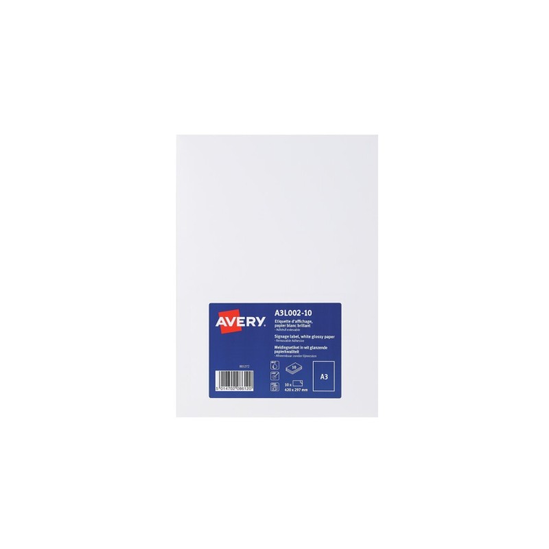 A3 Printable Signage | A3L003-10 | Avery Zweckform