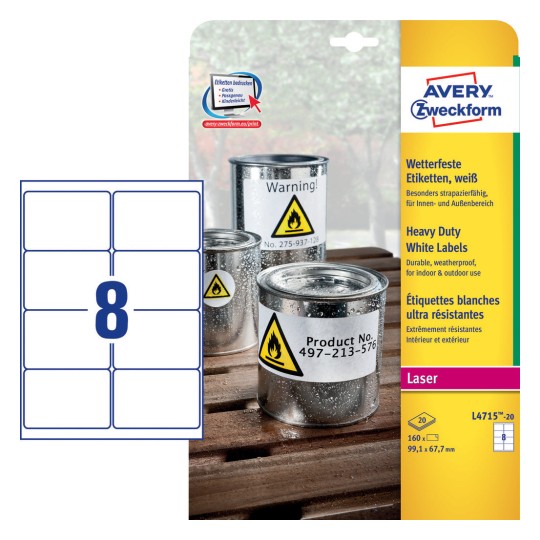 Ultra Resistant Outdoor Labels | L7914-10 | Avery