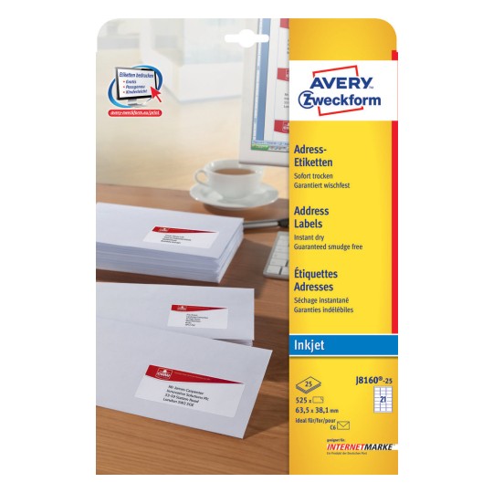 Avery inkjet labels j8160 template