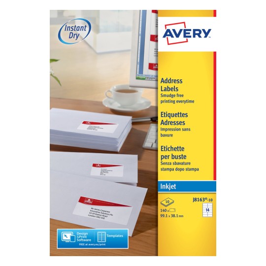 Avery address labels j8160