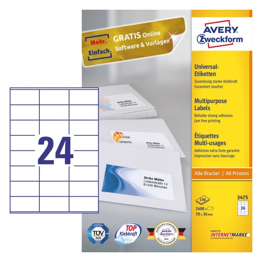 Multipurpose General Use Labels 3475 Avery Mit welcher haeufigkeit wird die avery zweckform 3475 aller voraussicht nach angewendet? multipurpose general use labels 3475
