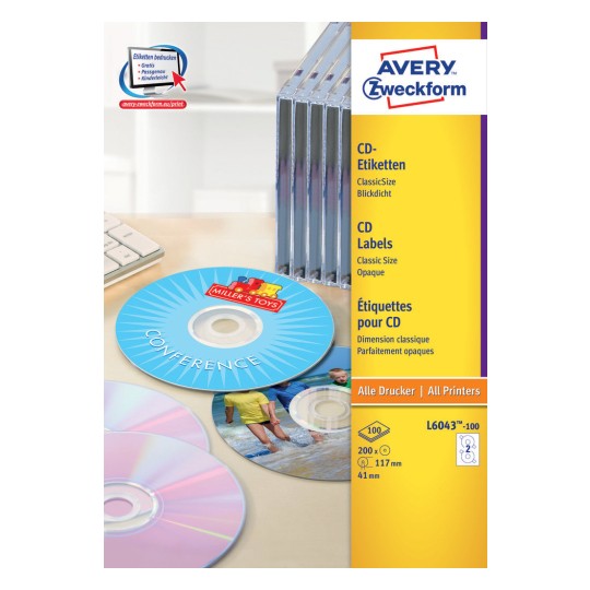 CD Labels ClassicSize | L6043-100 | Avery