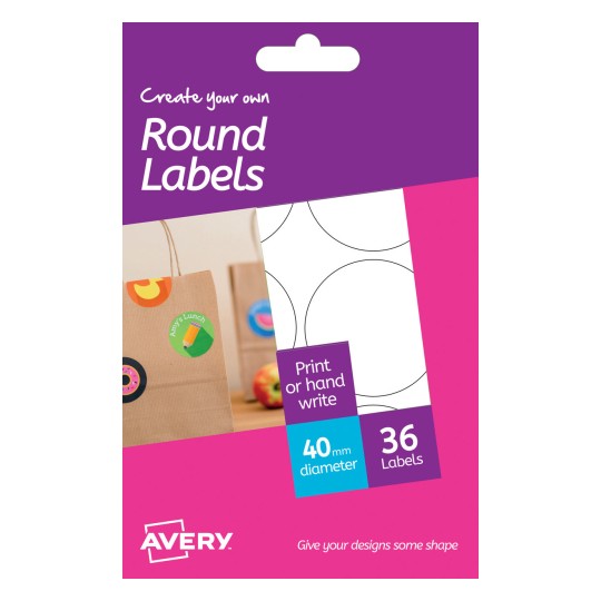Round labels | HRR01 | Avery
