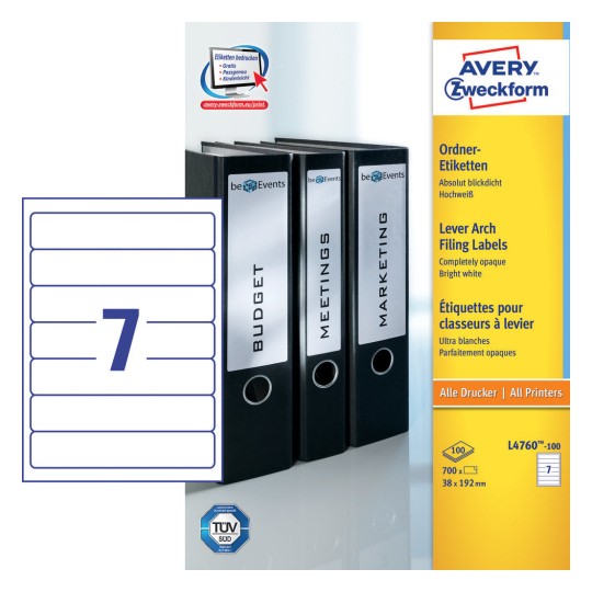 Lever Arch Filing Labels | Avery