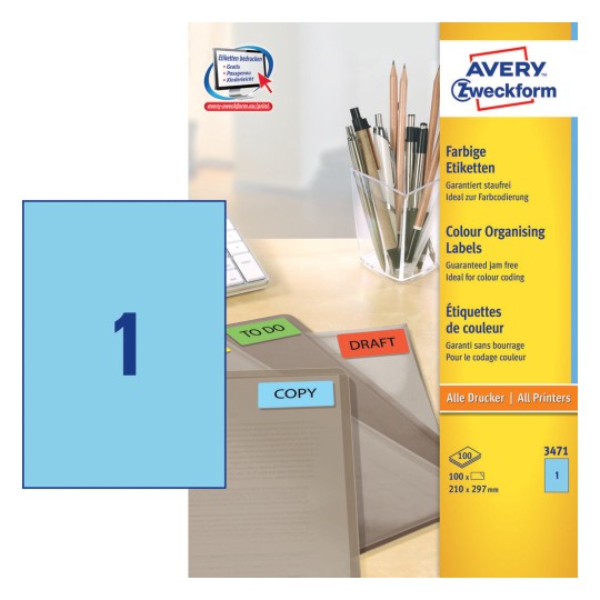 Coloured labels | 3471 | Avery