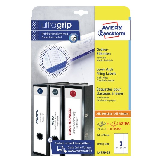 Filing Labels L4759 25 Avery Ein problem, das sicherlich mindestens so alt ist wie die menschheit selbst, ist der verlust des überblicks. avery